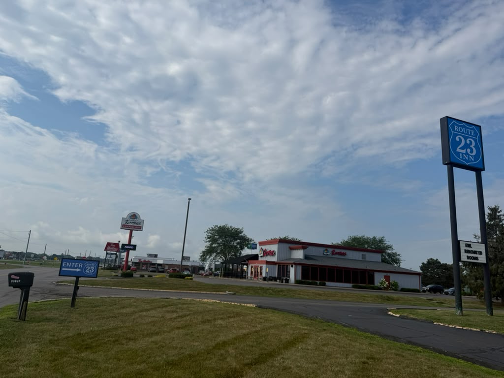 Route 23 Inn Exterior Monument Sign and Entrance Plaza